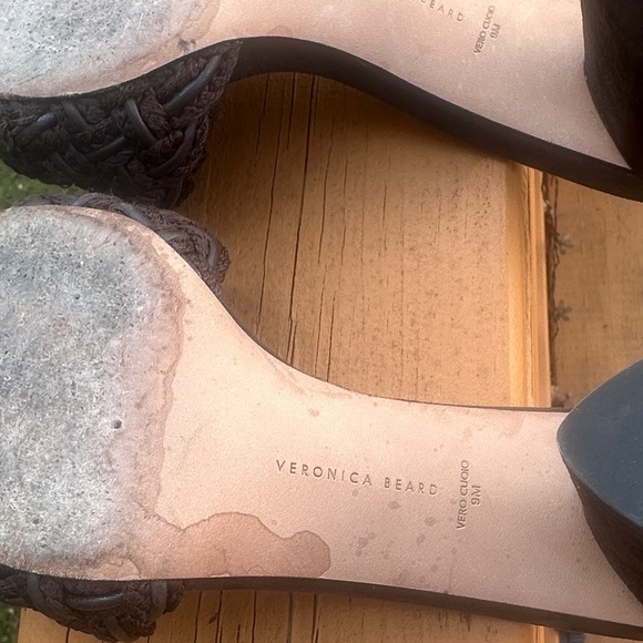 Veronica Beard Kerra Woven block-Heiled suede slide sandals - Picture 15 of 16